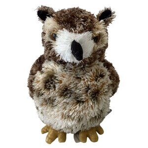 Aurora World Plush Owl 6.5" Brown & White Stuffed Animal Toy Soft